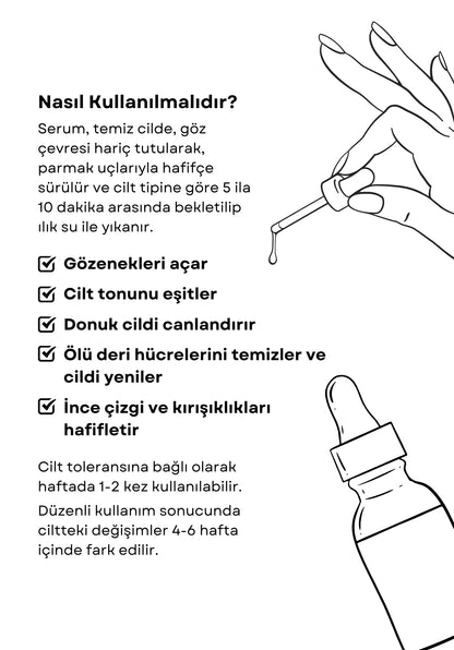 bir şişe sıvı tutan bir elin çizimi