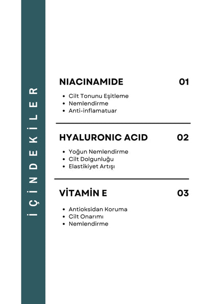 üzerinde 'vitamin e' ve 'vitamin e' yazan beyaz ve mavi bir poster