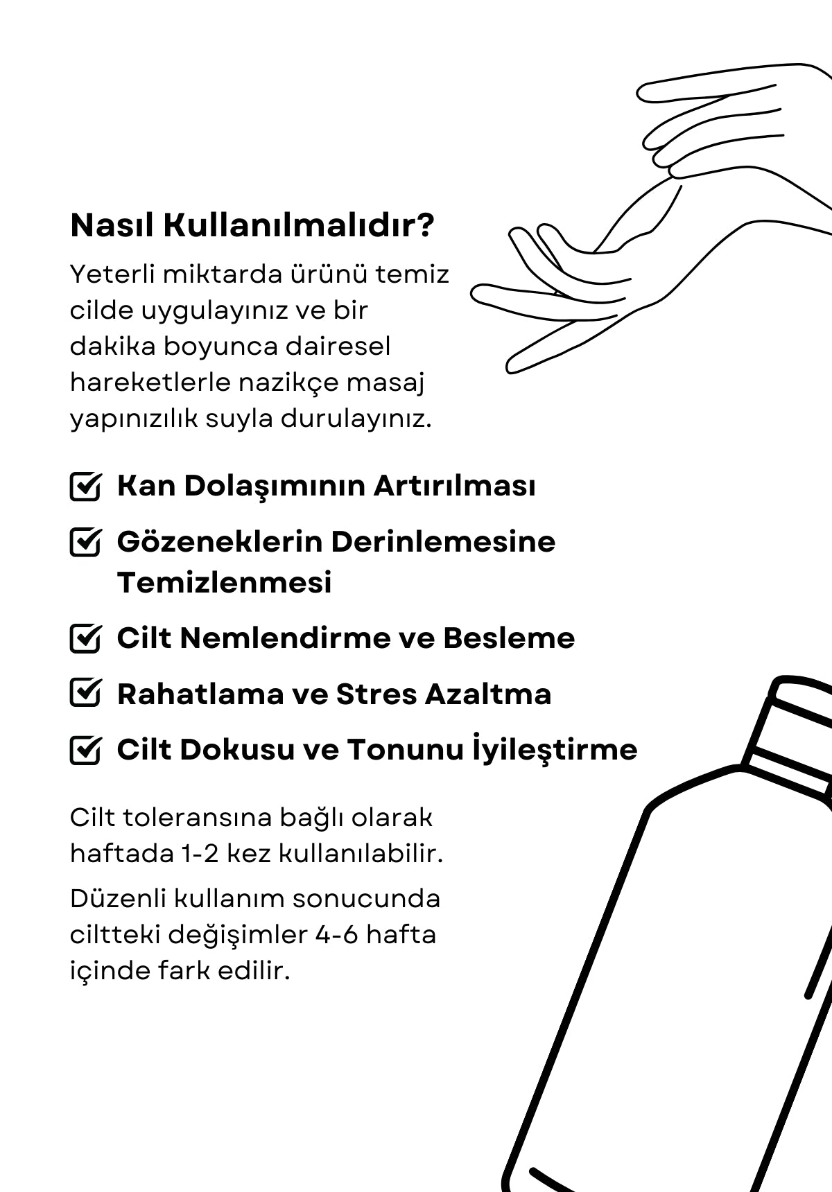 bir elin bir şişeyi tuttuğu bir çizim